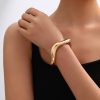 Metal Irregular Lava Bracelet For Women Fashion Special-interest Open-end Polished