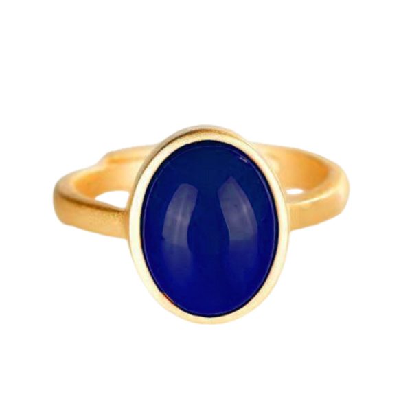 Ancient Law Gold Ring Gilding Gold Ring Red Agate