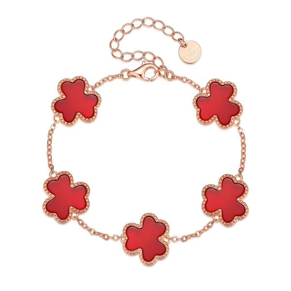 S925 Silver Double-layer Clover Bracelet