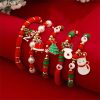 Christmas 6-pack Cute Elk Polymer Clay Bracelet Bracelet Suit
