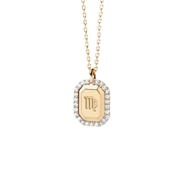 S925 Sterling Silver Twelve Constellation White Zircon Ladies' Pendant Necklace