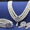 Three-piece Four-leaf Clover Necklace And Earrings