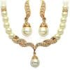 Factory Direct Korean Version, Elegant Angel Wings, Fashionable Pearl Necklace, Earrings, Bridal Suit 9086