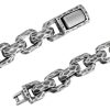 Hip Hop European And American Personality Domineering 12.5mm Thick Meteorite Crater Silver Titanium Steel Bracelet For Men