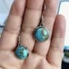 Blue pine stone earrings