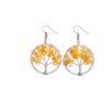 Natural Crystal Crushed Stone Tree Wishing Tree Earrings Crystal Tree Earrings Jewelry