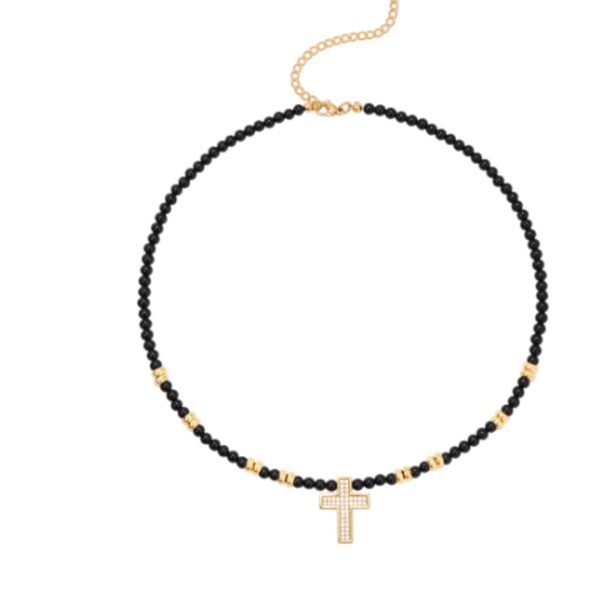 193e57b2-b2b9-4571-bad9-13bb8c5b5722.jpg Men's Hip-hop Retro Black Agate Cross Necklace