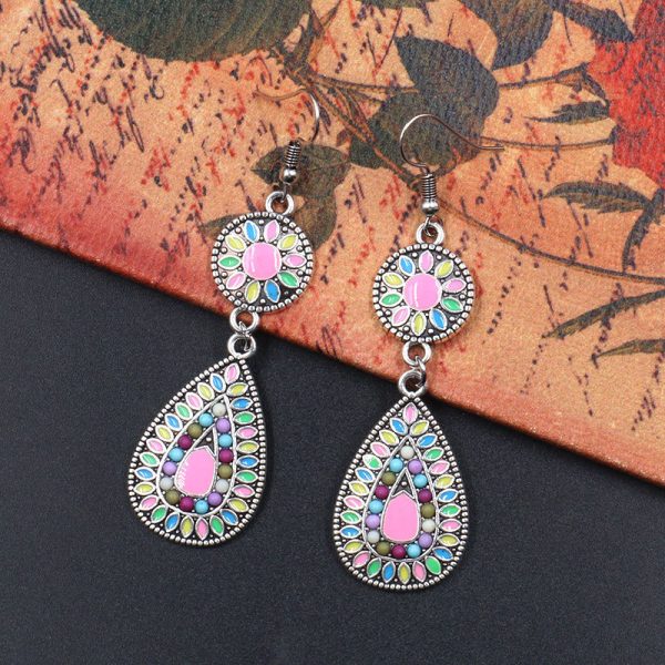 Colorful drop earrings