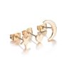 Simple Star Moon Heart Love Heart Shaped Set Stud Earrings