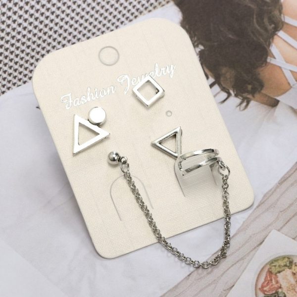 European And American Retro Earrings Set Combinationked