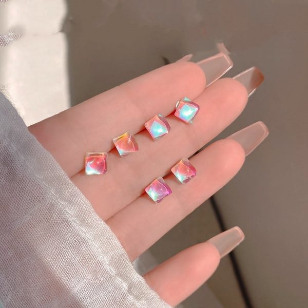 1975f596-eb13-4b1a-a05e-0b018c76702c.jpg 925 Silver Needle Color Geometric Square Oval 6 Six-piece Set Of Earrings