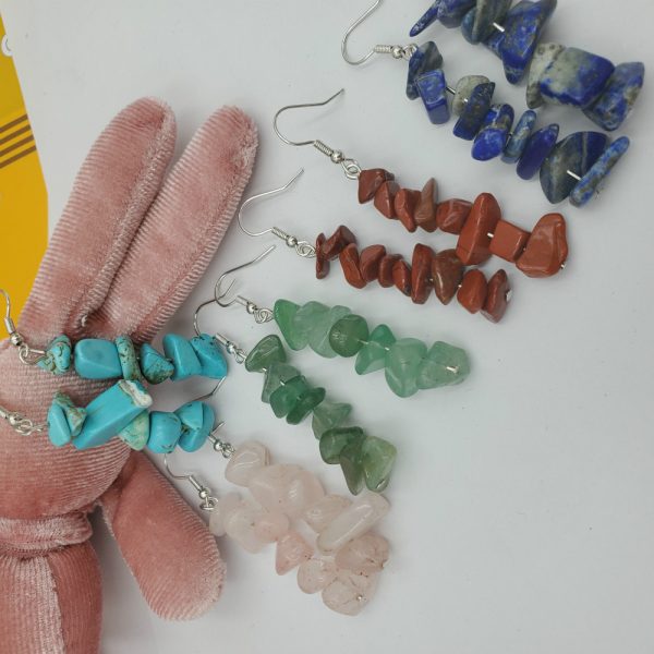 1988673818.jpg Crystal Stone Simple DIY Earrings Multicolor Stone Earrings