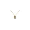 S925 Silver Plating 14K Gold Jelly Opal Pendant Necklace