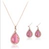 new fashion European and American bride necklace earrings two sets of ladies crystal jewelry set