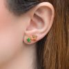 Color Zircon Cartoon Earrings Four-piece Set Trendy Earrings Suit