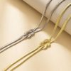 Personalized Knotted Snake Bone Chain Necklace