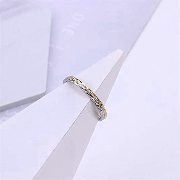 Korean Style Titanium Steel Simple Couple Ring
