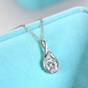 Water Drop Pendant Women's Diamond Necklace Minority All-match
