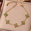 Small Flowers Inlaid Zircon Bracelet For Women
