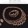 Fashion Creativity Alloy Diamond Necklace Jewelry Set