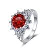 925 Sterling Silver Ring Female 3 Karat Color Moissanite Affordable Luxury Style Ring