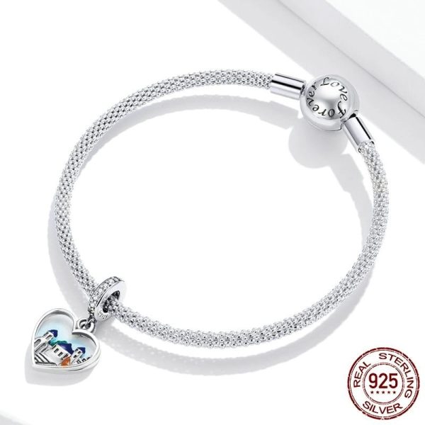 S925 Sterling Silver Travel Landscape Diy Pendant