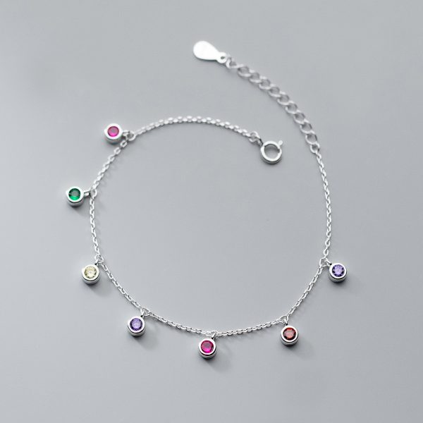 Simple Geometric Round Ornamental Stone Tassel Elegant Graceful Hand Jewelry