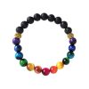 Unisex Natural Stone New Colorful Tigereye Volcanic Stone Bracelet