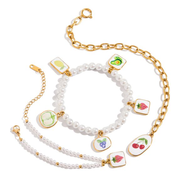 Stainless Steel Pearl Bracelet For Women