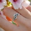 Cross Vintage Distressed Diamond Guardian Ring