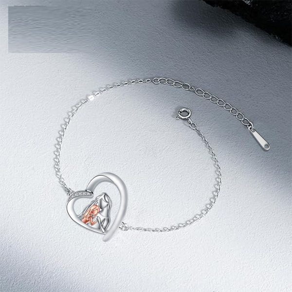 Heart-shaped Mother And Daughter Bracelet