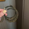Silver Needle Set Diamond Circle Tassel Earring Fashion Girl