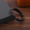 Hand-woven Natural Tigereye Leather Beaded Men