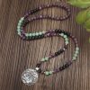 Dongling Long Yoga Lotus Pendant Necklace
