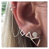 Triangle Retro Multi-pair Earrings Combo Card Set