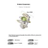 S925 Sterling Silver Irregular Personality Unisex Style Prehnite Open Ring