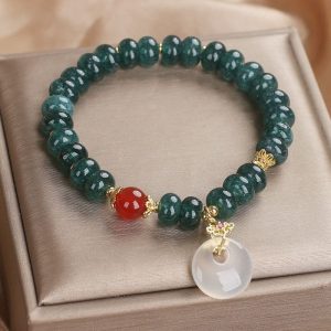 Natural Stone Blue Water Jade Bracelet