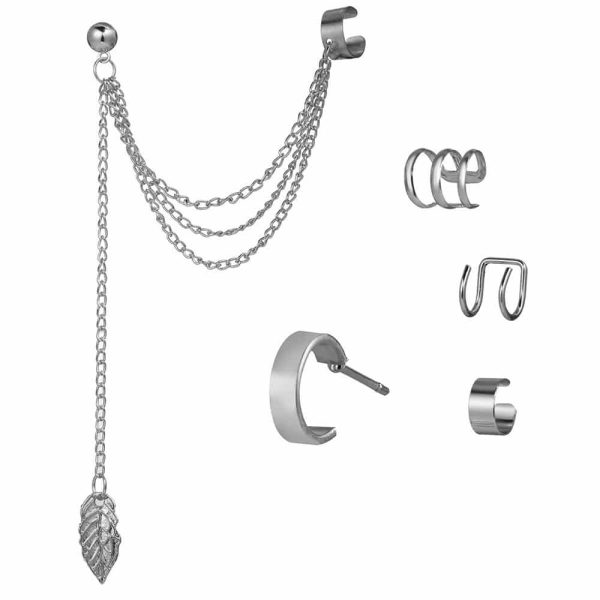 1bf799db-efe0-4214-8a6d-afd50b45256a.jpg No Pierced Ear Clip Set Creative Simple Alloy