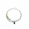 Green Natural Stone Panel Necklace