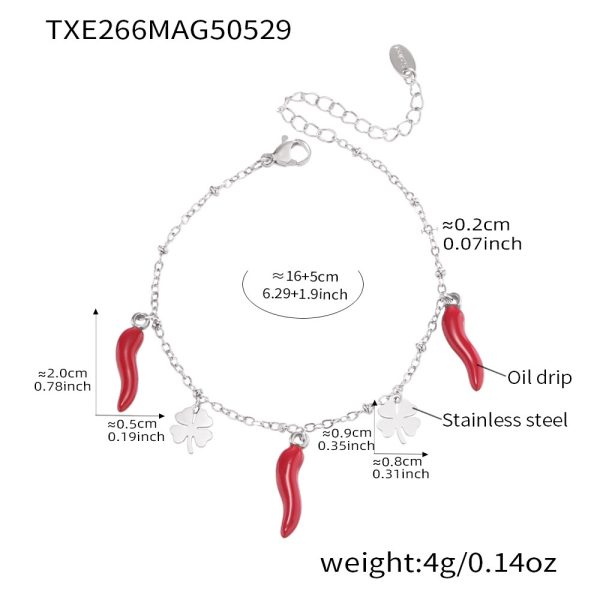 Colored Glaze Pepper Accessories Necklace Bracelet