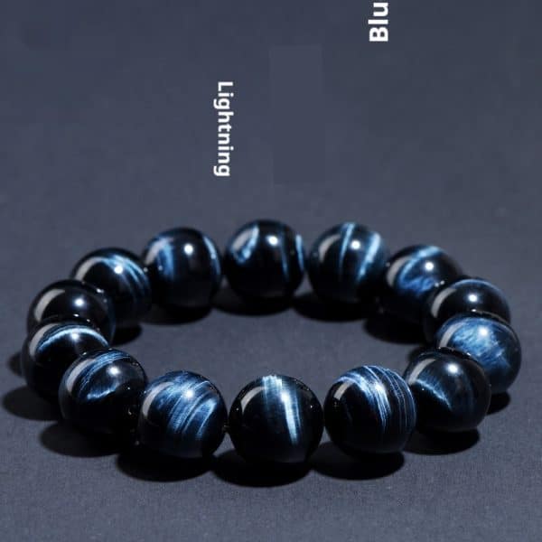 Tiger-eye Blue Bracelet Blue Tiger-shaped Stone Round Beads Sunny Stone Bracelet