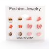 Personalized Oil Dripping Cartoon Animal Ear Stud Set