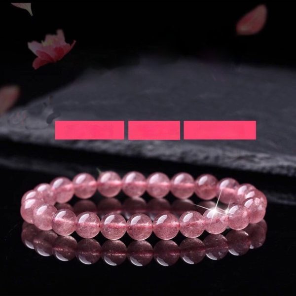 Fashion Natural Strawberry Quartz Bracelet Women