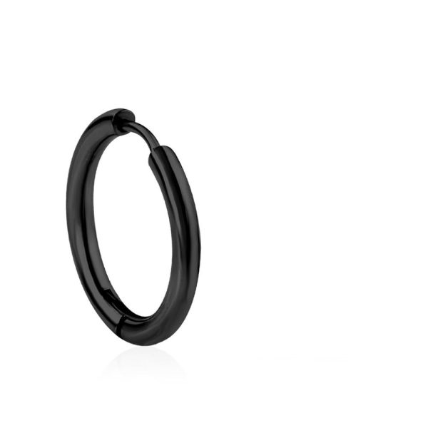 Simple fashion circle stainless steel earrings