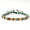 Natural Stone Flat Beads Bracelet Single Circle Malachite