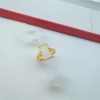 Brass Gold-plated Long Gem Electroplated Live Ring