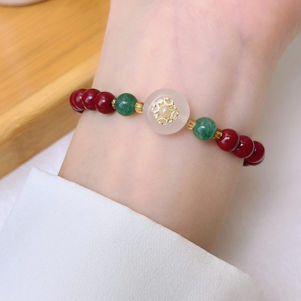 Peace Buckle Gourd Beaded Bracelet Birth Year Red Bracelet