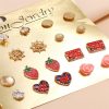 Strawberry Car Love Earrings 12 Pairs Set