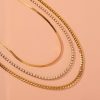 Exaggerated street shot thick plaid chain jewelry, light luxury set diamond multi-layer detachable necklace