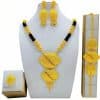 High-end Bridal Wedding Necklace Earring Ring Bracelet Ornament Suit